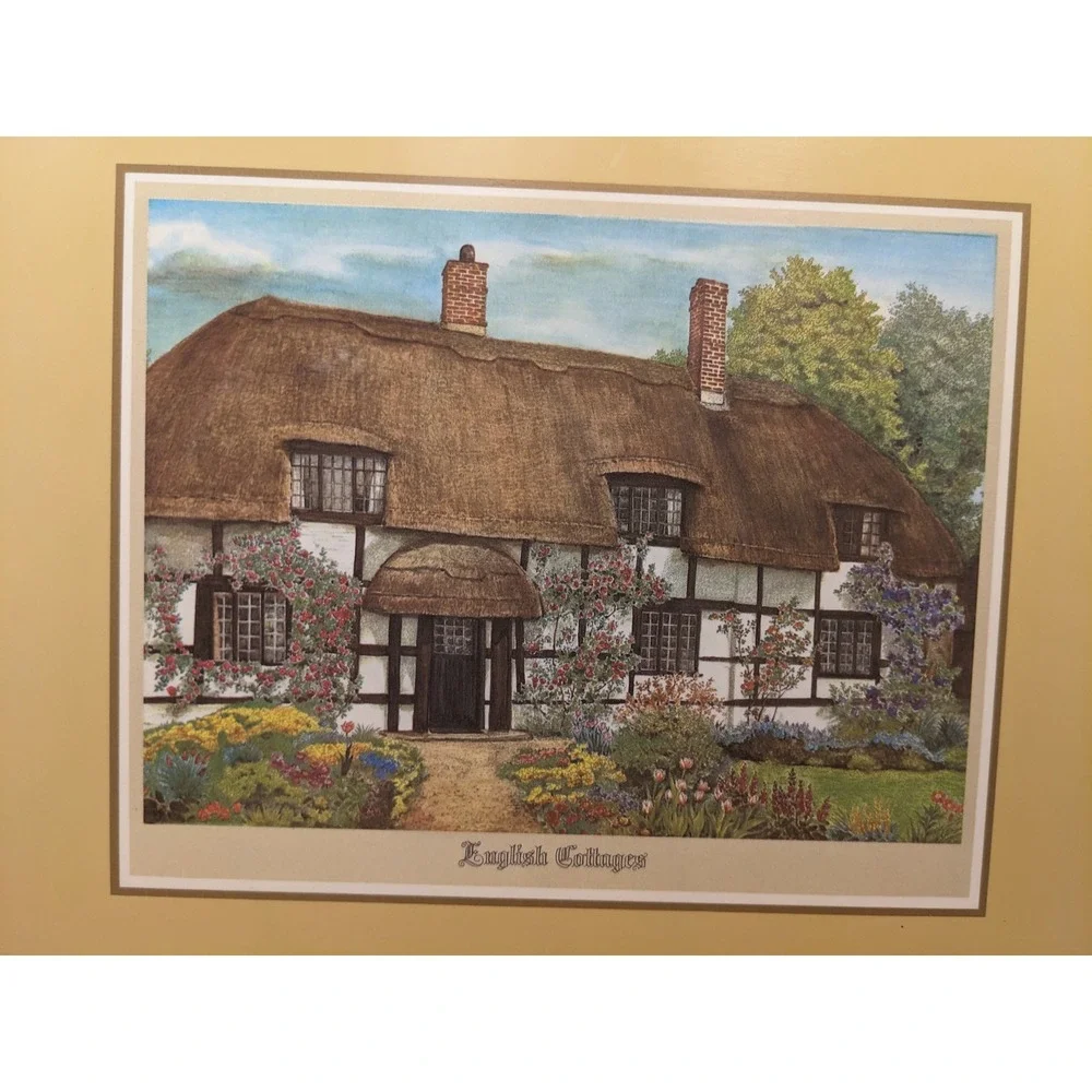Pimpernel English Cottages Placemats Set‎ of 6 Cork Backed Made in England